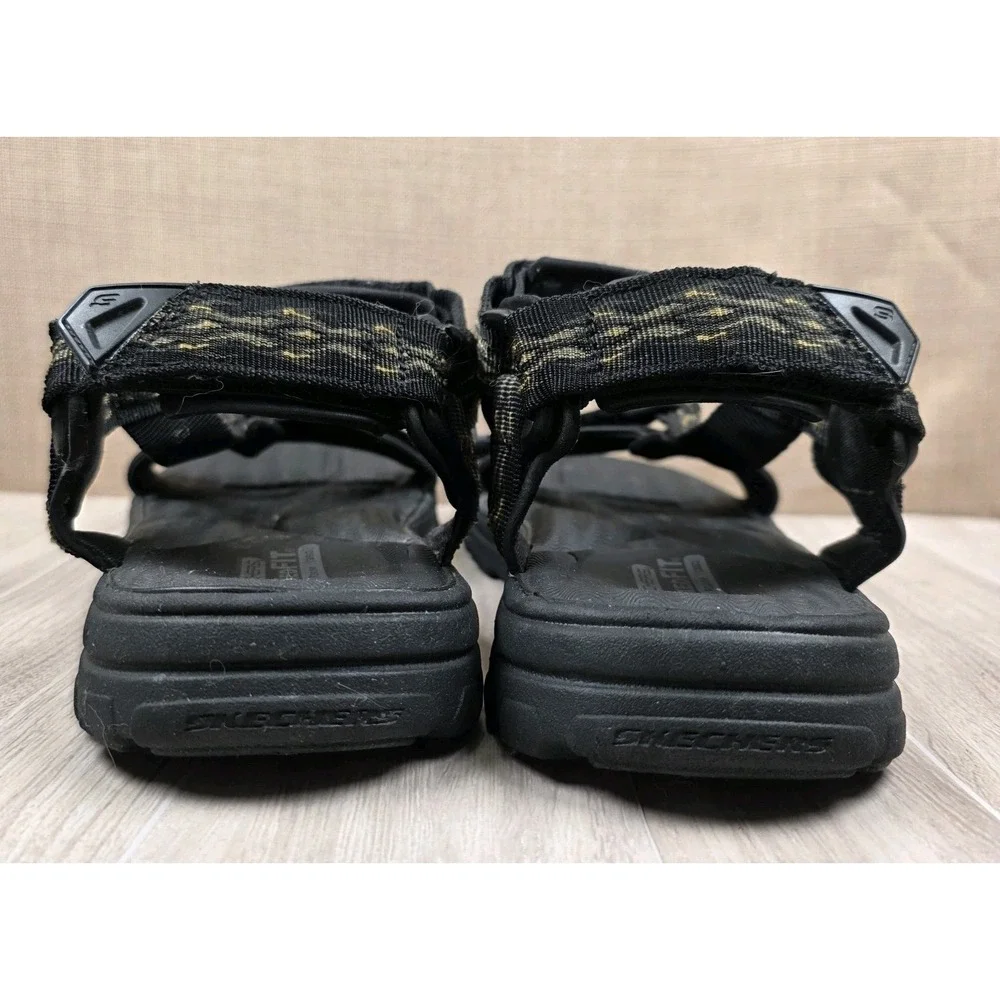 Skechers Relaxed Fit Memory Foam Bravelen Drito Mens 10 Black Geometric Sandals